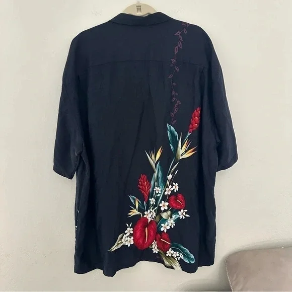 Two Palms Aloha Hawaiian Floral Rayon Shirt 2XL - Picture 6 of 9